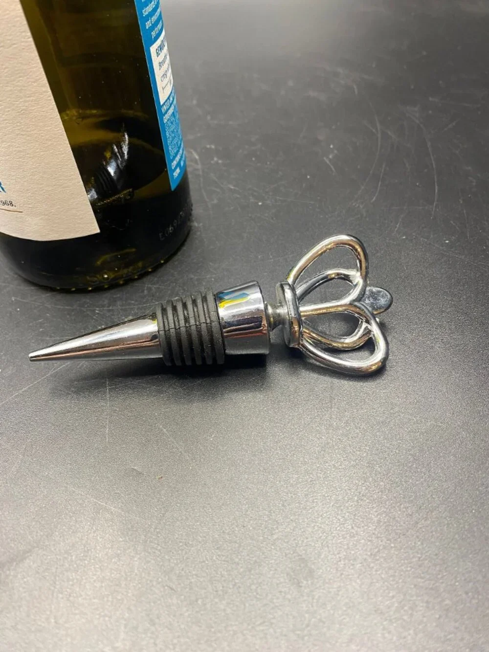 Silver Crown Wine Stopper